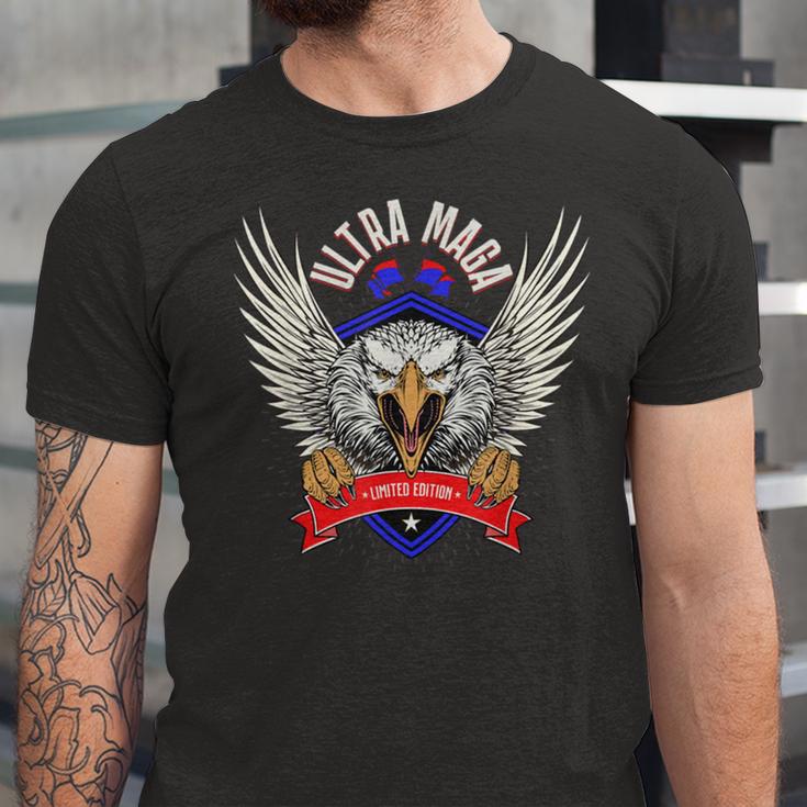 Ultra Maga Eagle Proud Ultra Maga Unisex Jersey Short Sleeve Crewneck Tshirt