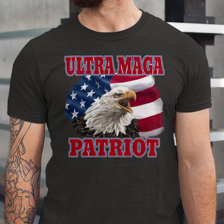 Ultra Maga Patriot American Eagle Us Flag Unisex Jersey Short Sleeve Crewneck Tshirt