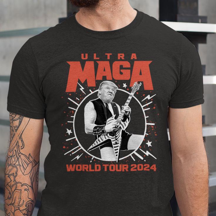 Ultra Maga Trump 2024 Tshirt Heavy Metal World Tour Unisex Jersey Short Sleeve Crewneck Tshirt