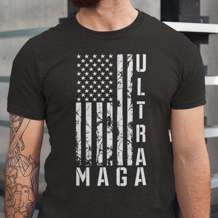 Ultra Maga Ultra Maga Funny Ultra Maga 2024 Ultra Maga And Proud Of Itultra Maga Proud V3 Unisex Jersey Short Sleeve Crewneck Tshirt