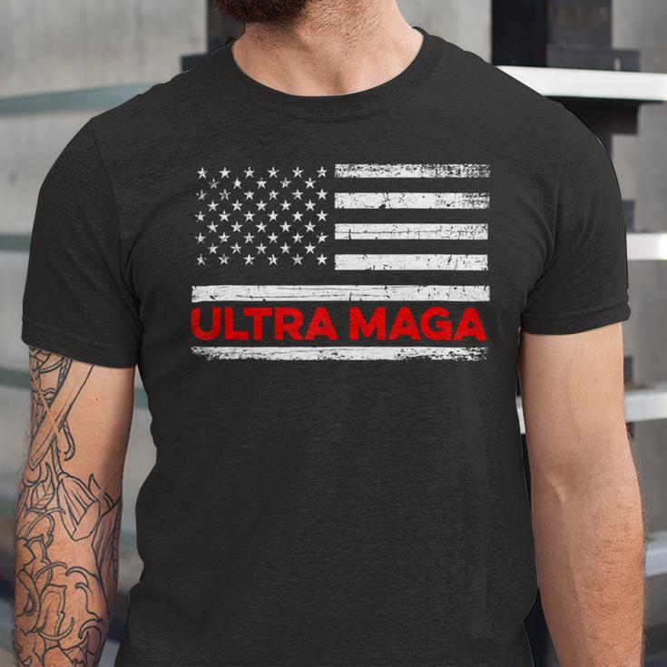 Ultra Maga United State Flag V2 Unisex Jersey Short Sleeve Crewneck Tshirt