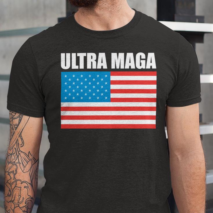 Ultra Maga Us Flag V2 Unisex Jersey Short Sleeve Crewneck Tshirt