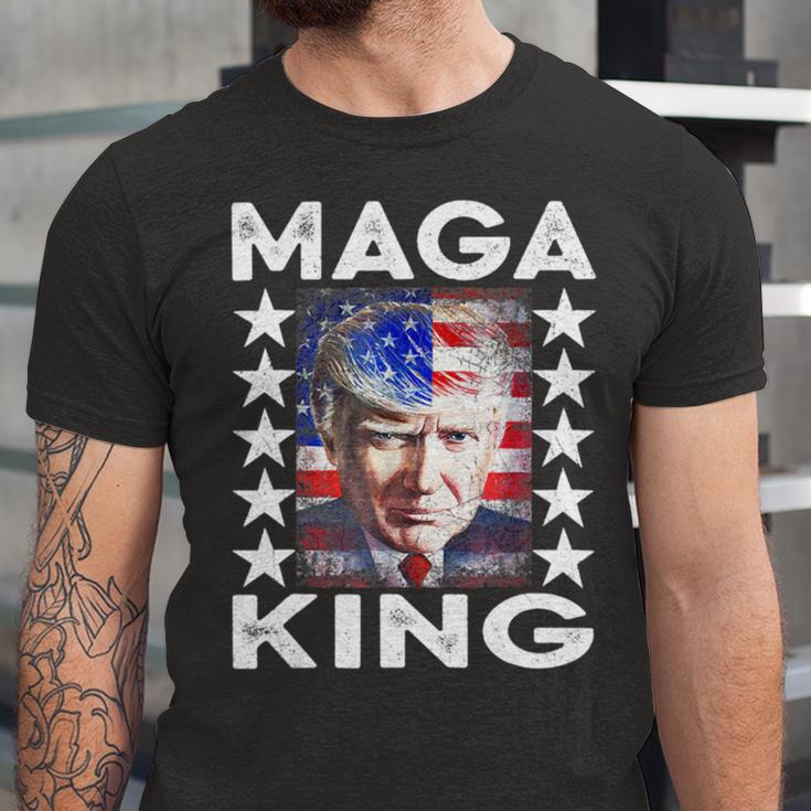 Ultra Mega King Trump Vintage American Us Flag Anti Biden Unisex Jersey Short Sleeve Crewneck Tshirt