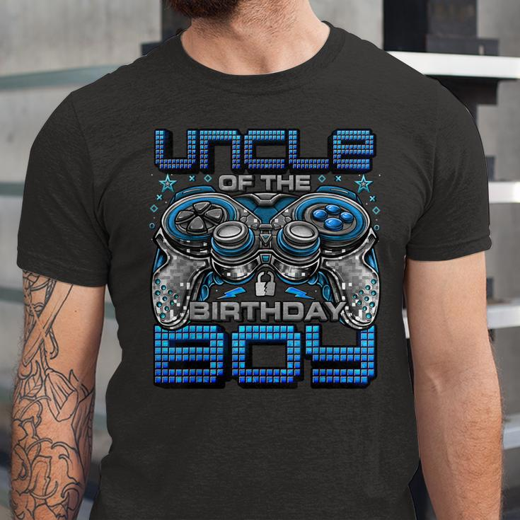 Uncle Of The Birthday Boy Video Gamer Birthday Party Family Unisex Jersey Short Sleeve Crewneck Tshirt