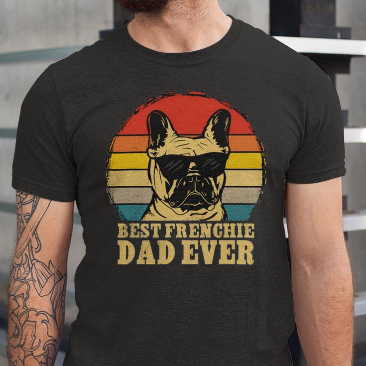 Vintage Best Frenchie Dad Ever Fathers Day 90 Shirt Unisex Jersey Short Sleeve Crewneck Tshirt