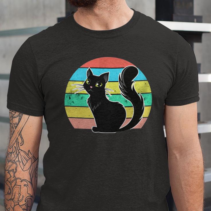 Vintage Black Cat Lover 307 Shirt Unisex Jersey Short Sleeve Crewneck Tshirt