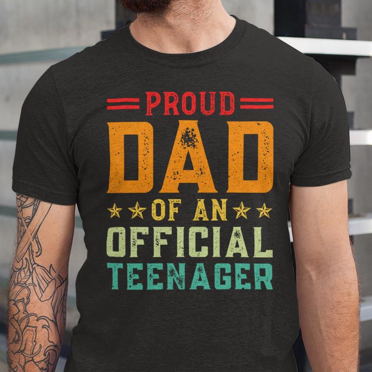 Vintage Thirteen Retro Proud Dad Of An 544 Shirt Unisex Jersey Short Sleeve Crewneck Tshirt