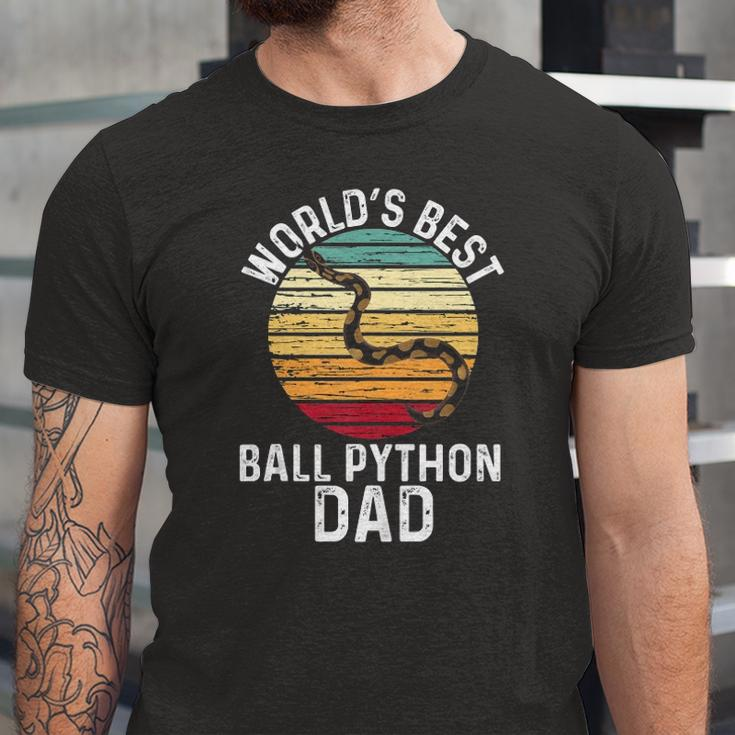 Vintage Worlds Best Ball Python Dad Pet Snake Jersey T-Shirt