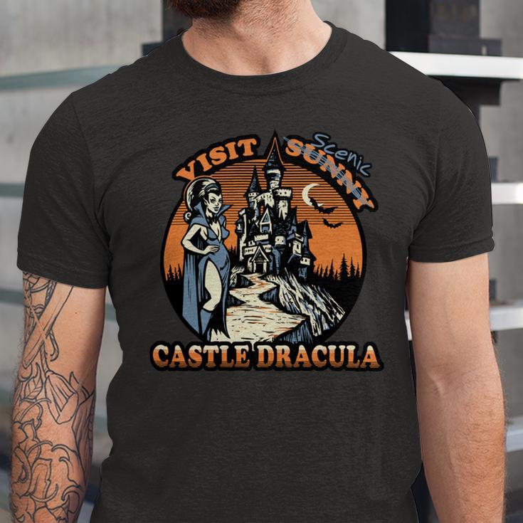 Visit Scenic Castle Dracula 220 Trending Shirt Unisex Jersey Short Sleeve Crewneck Tshirt