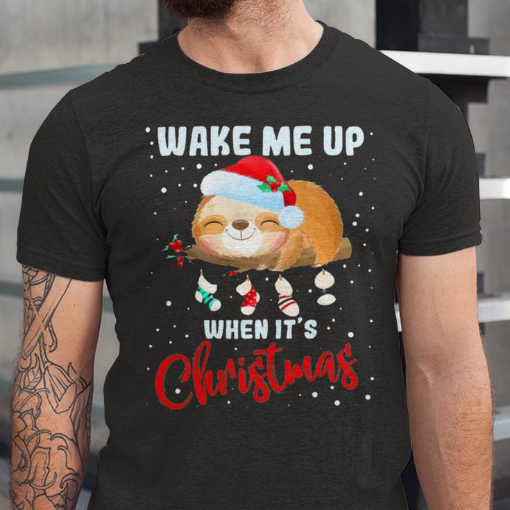 Wake Me Up When Its Christmas 819 Shirt Unisex Jersey Short Sleeve Crewneck Tshirt