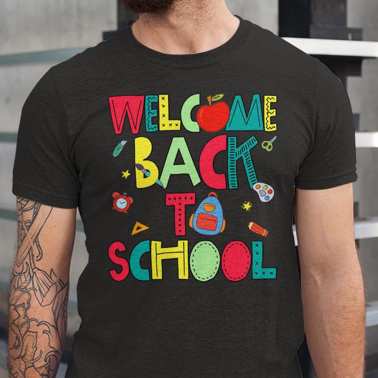 Welcome Back To School Happy First Day 488 Shirt Unisex Jersey Short Sleeve Crewneck Tshirt