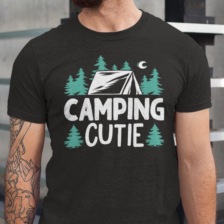 Women Girls Kids Camping Cutie Camp Gear Tent Apparel LadiesShirt Unisex Jersey Short Sleeve Crewneck Tshirt