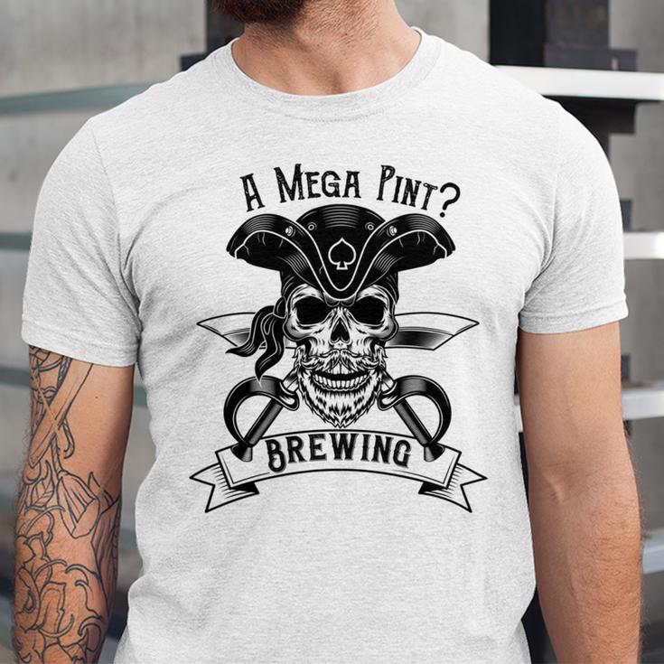 A Mega Pint Brewing Pirate Of The Mega Pint Unisex Jersey Short Sleeve Crewneck Tshirt