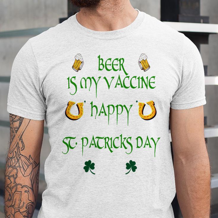 Beer Is My Vaccine Funny St Patricks 608 Shirt Unisex Jersey Short Sleeve Crewneck Tshirt