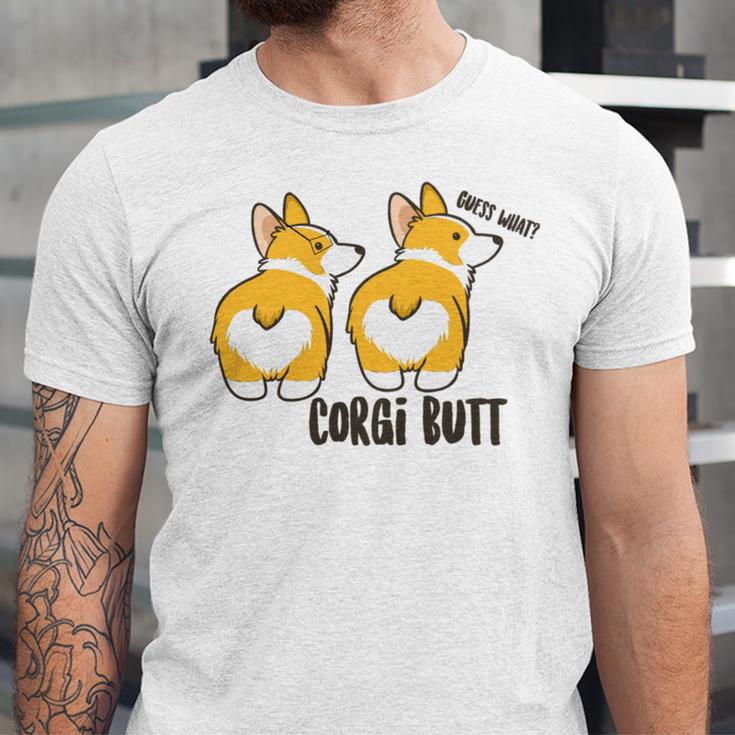 Corgi Set Sticker Design Funny Corgi Set Stickers Unisex Jersey Short Sleeve Crewneck Tshirt