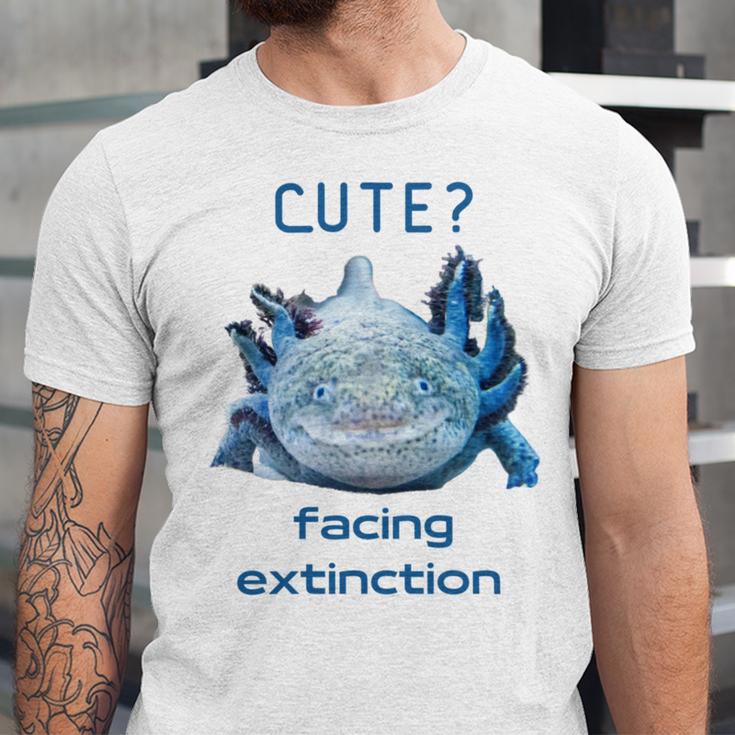 Cute Axolotl Facing Extinction Unisex Jersey Short Sleeve Crewneck Tshirt