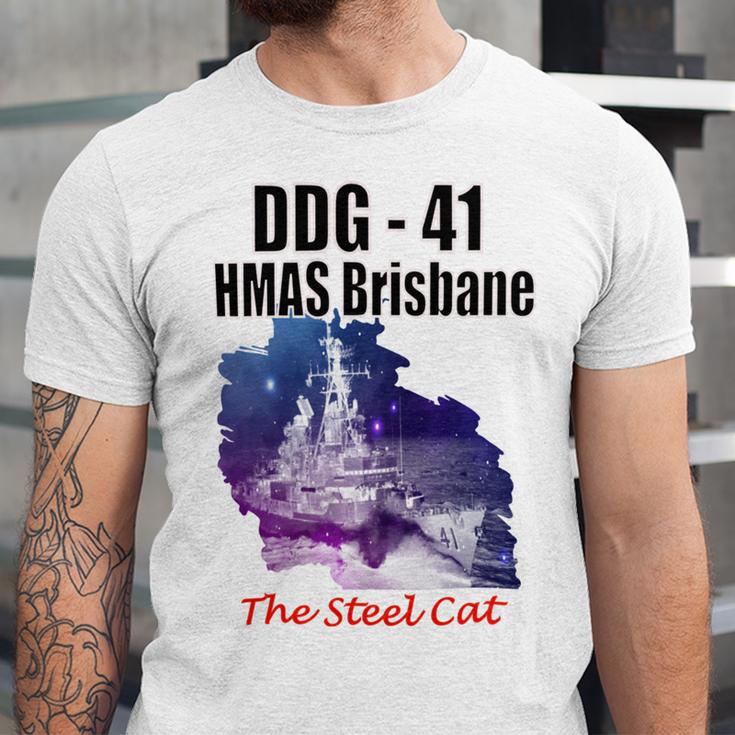 Ddg - 41 Hmas Brisbane Unisex Jersey Short Sleeve Crewneck Tshirt