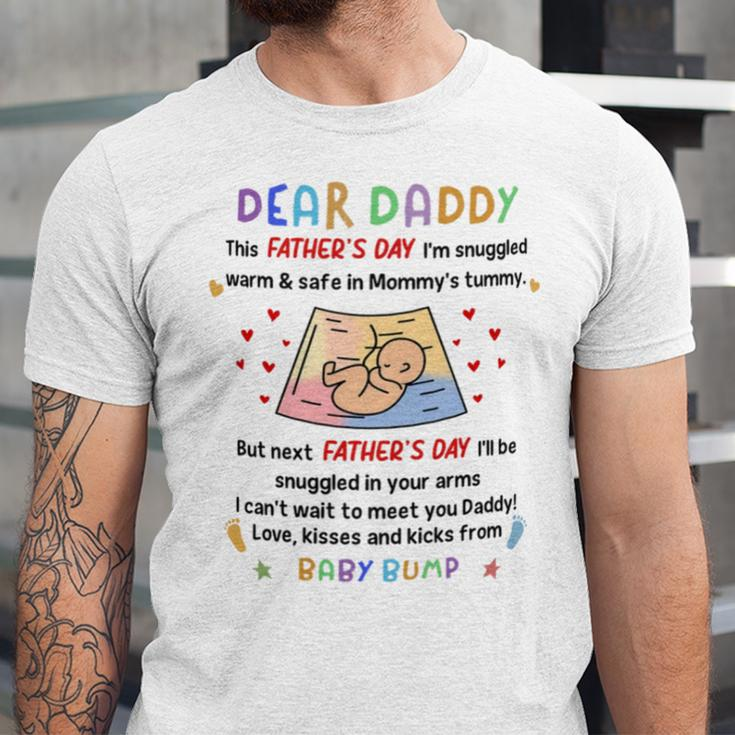 Dear Daddy I Cant Wait To Meet You Baby Bump Mug Unisex Jersey Short Sleeve Crewneck Tshirt