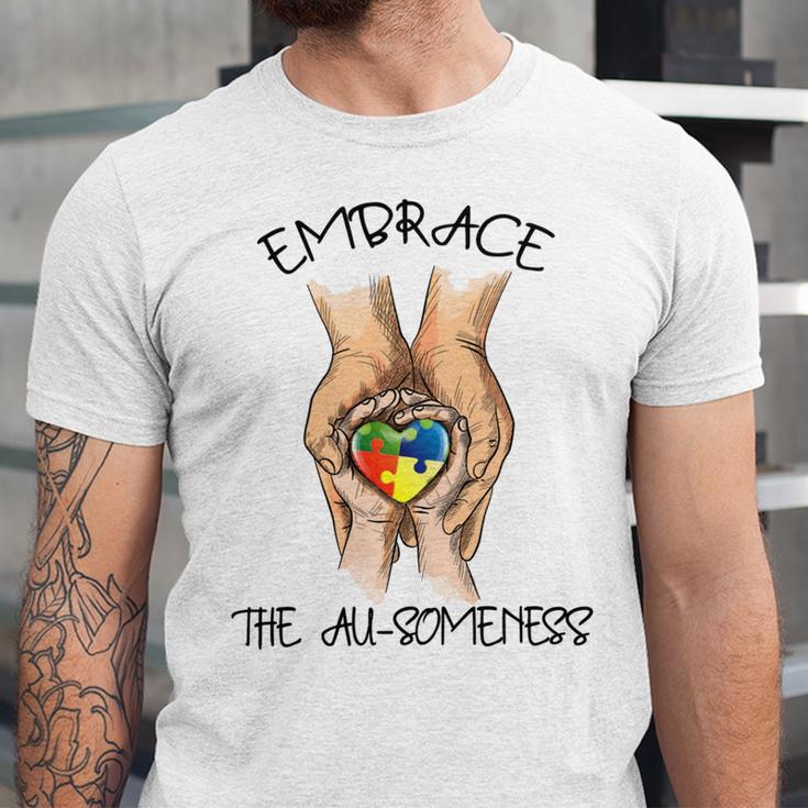 Embrace Ausomeness Unisex Jersey Short Sleeve Crewneck Tshirt