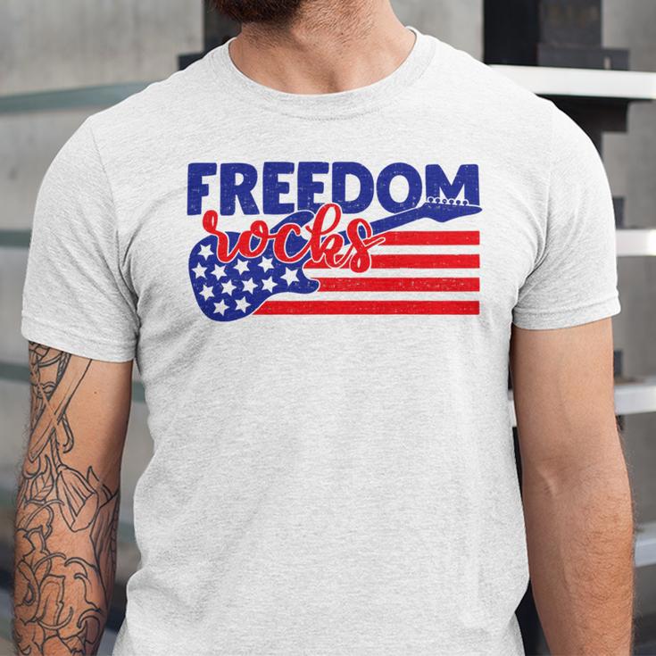 Freedom Rocks Musician Guitarist 721 Shirt Unisex Jersey Short Sleeve Crewneck Tshirt