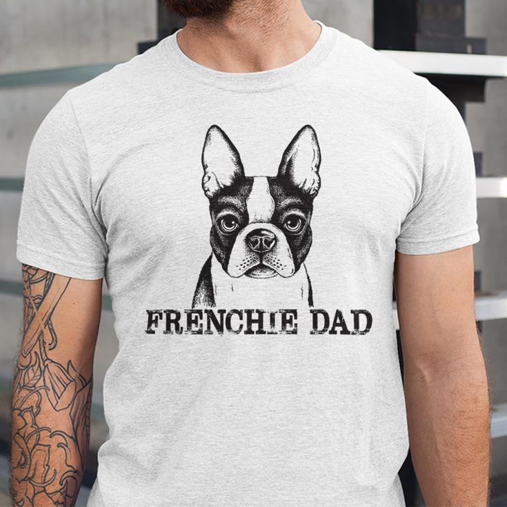 Frenchie Dad French Bulldog Dog Lover Funny Men 605 Trending Shirt Unisex Jersey Short Sleeve Crewneck Tshirt