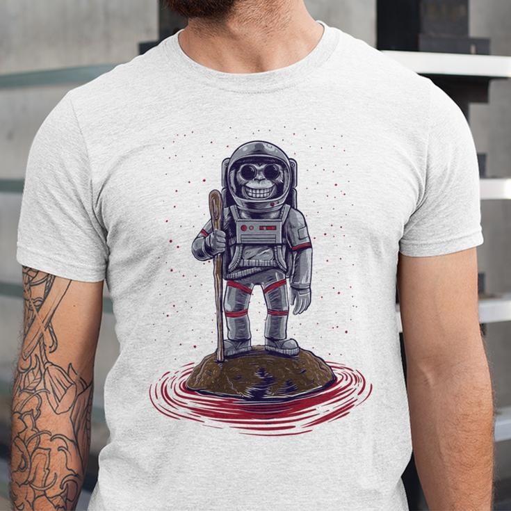 Funny Astronaut Monkey V3 Unisex Jersey Short Sleeve Crewneck Tshirt