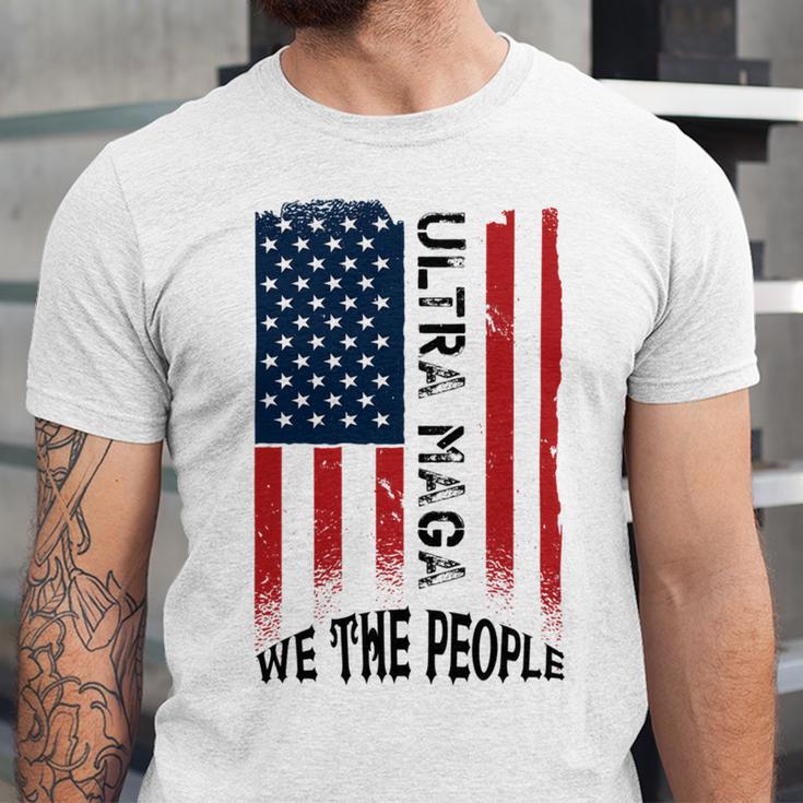 Funny Ultra Maga Vintage American Flag Ultramaga Retro Unisex Jersey Short Sleeve Crewneck Tshirt