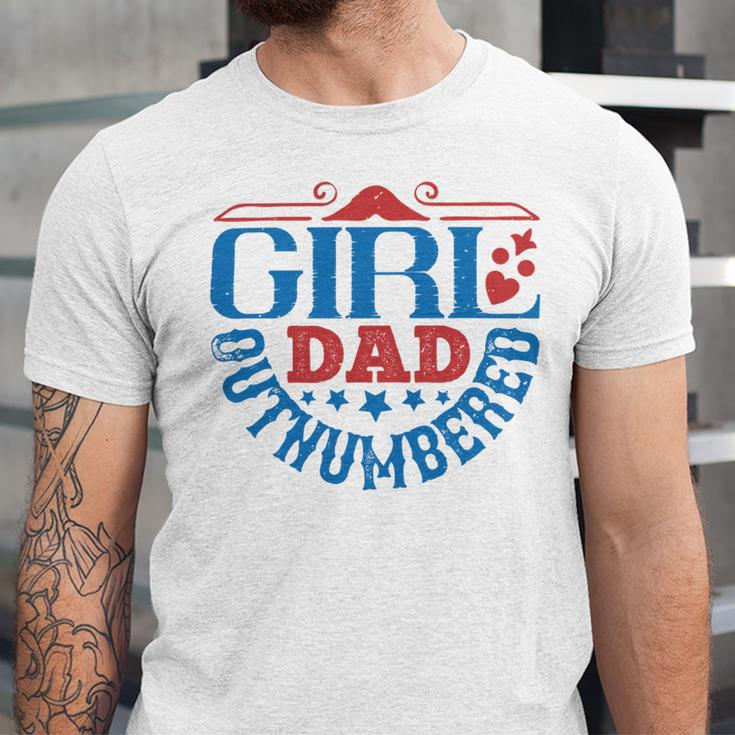 Girl Dad Outnumbered Unisex Jersey Short Sleeve Crewneck Tshirt