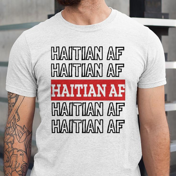 Haitian Af Patriotic Red Blue Haiti Haitian Flag Day Jersey T-Shirt