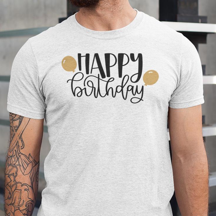 Happy Beautiful Birthday With Balloons Unisex Jersey Short Sleeve Crewneck Tshirt