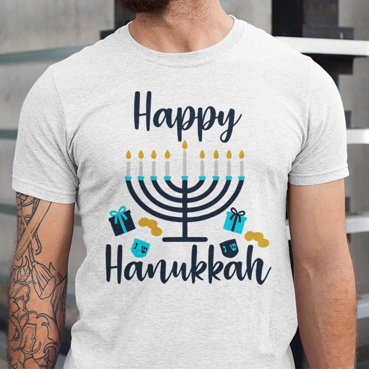 Happy Hanukkah Chanukah Pajama 893 Shirt Unisex Jersey Short Sleeve Crewneck Tshirt