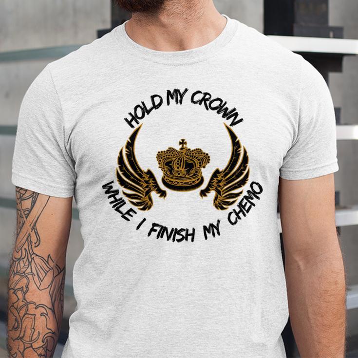 Hold My Crown While I Finish My Chemo V5 Unisex Jersey Short Sleeve Crewneck Tshirt