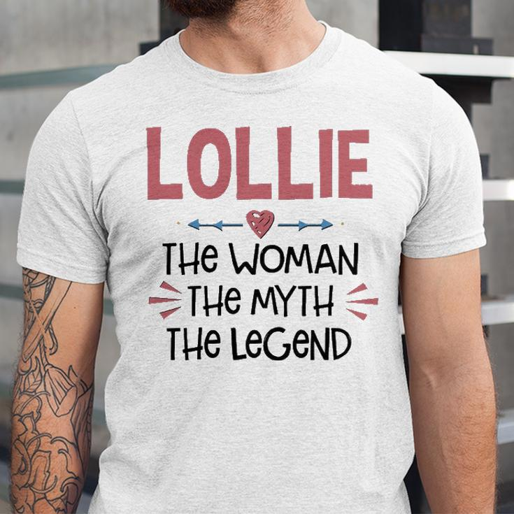 Lollie Grandma Gift Lollie The Woman The Myth The Legend Unisex Jersey Short Sleeve Crewneck Tshirt