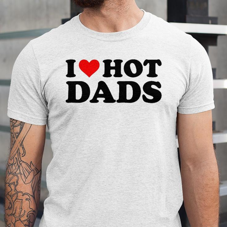 I Love Hot Dads Red Heart I Heart Hot Dads Jersey T-Shirt
