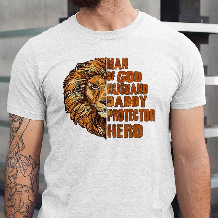Man Of God Father Daddy Hero Husband Jersey T-Shirt