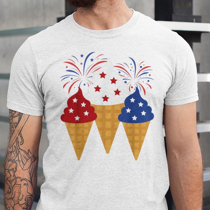 Memorial Day 4Th Of July Holiday Patriotic Ice Cream Unisex Jersey Short Sleeve Crewneck Tshirt