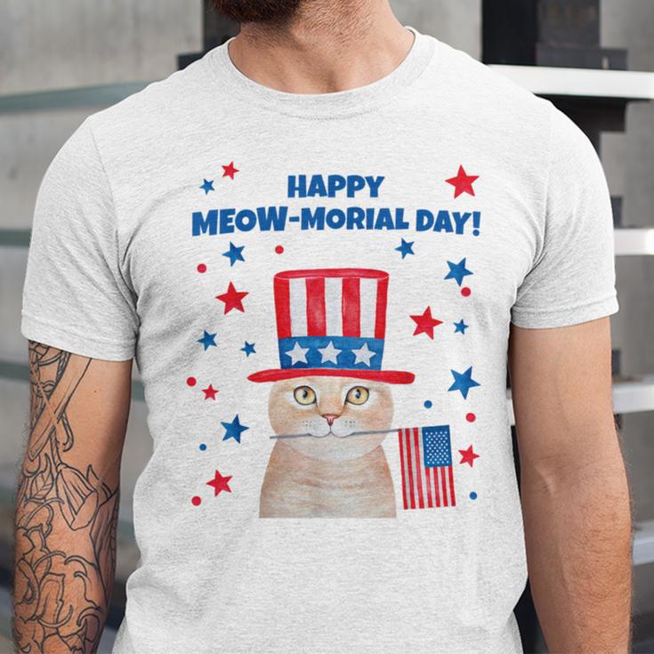 Memorial Day Cat Meowmorial Day Unisex Jersey Short Sleeve Crewneck Tshirt