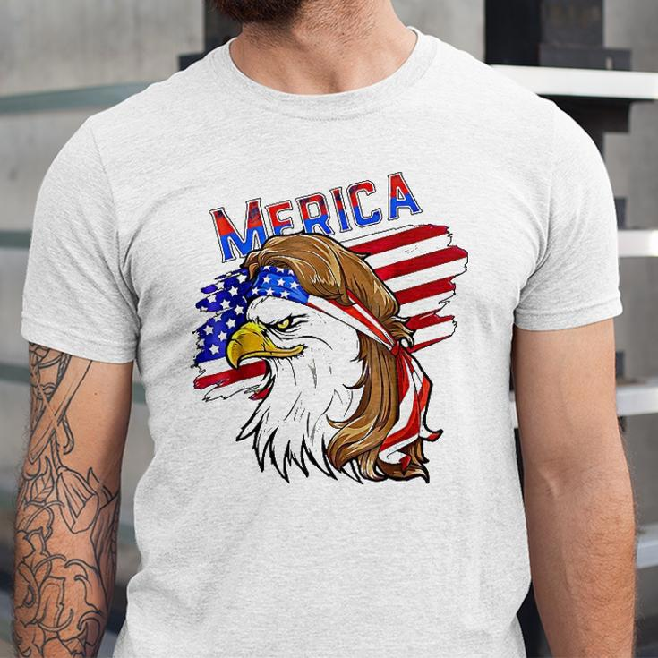 Merica Eagle American Flag Mullet Hair Redneck Hillbilly Jersey T-Shirt