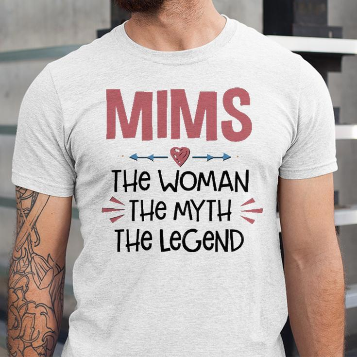 Mims Grandma Gift Mims The Woman The Myth The Legend Unisex Jersey Short Sleeve Crewneck Tshirt