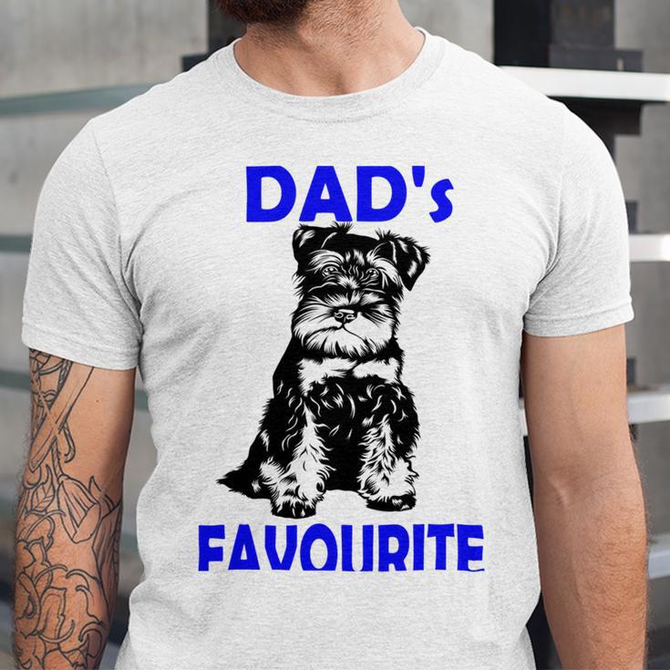 Miniature Schnauzer At Home Dads Favourite Multi Tasking Dog Unisex Jersey Short Sleeve Crewneck Tshirt