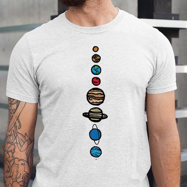 Planets Colour Unisex Jersey Short Sleeve Crewneck Tshirt