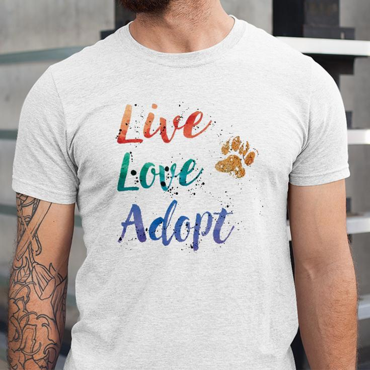 Rescue Dog Live Love Adopt Jersey T-Shirt