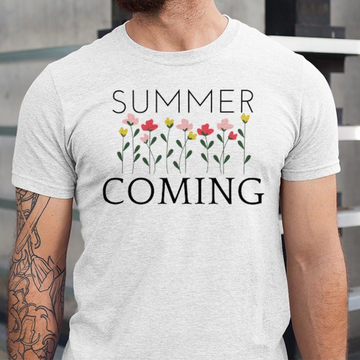 Summer Coming Unisex Jersey Short Sleeve Crewneck Tshirt