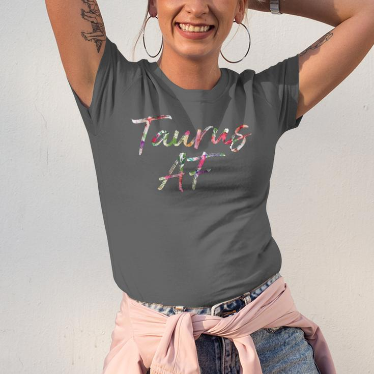 Birthday Taurus Af Floral Jersey T-Shirt