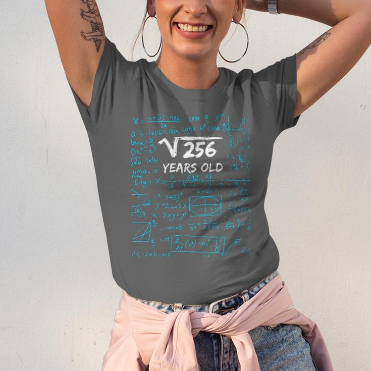 Square Root Of 256 16Th Birthday 16 Years Old Jersey T-Shirt