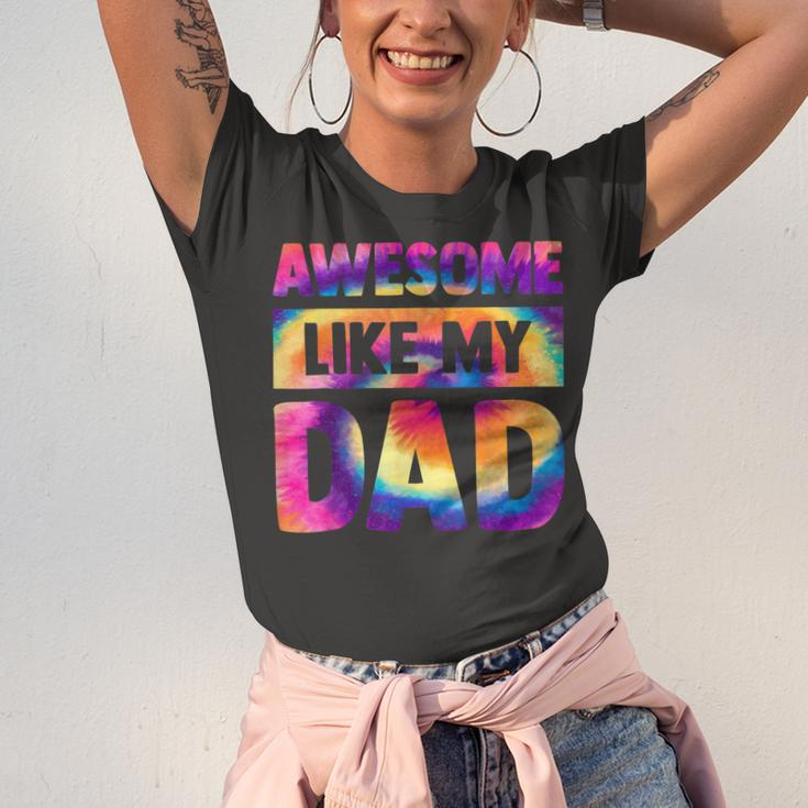 Awesome Like My Dad Matching Fathers Day Kids Tie Dye V2 Jersey T-Shirt