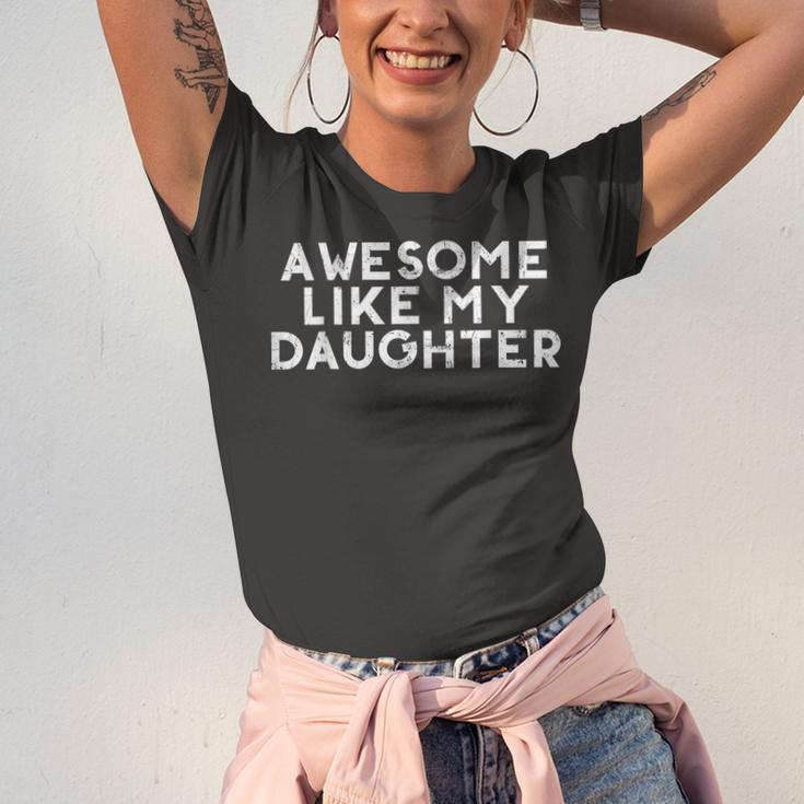 Awesome Like My Daughter Fathers Day Dad Joke Jersey T-Shirt