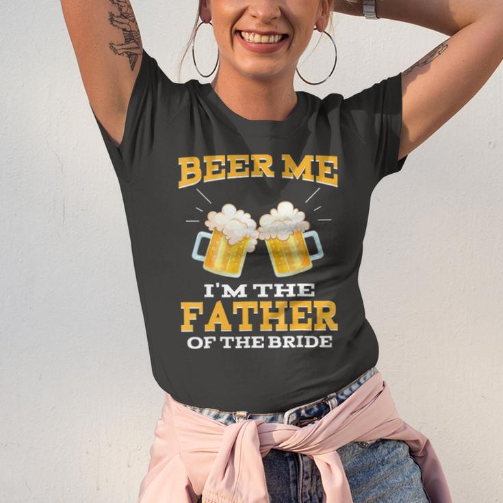 Beer Me Im The Father Of The Bride Fathers Day Jersey T-Shirt