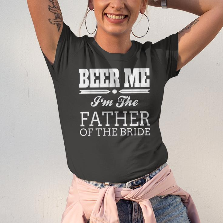 Beer Me Im The Father Of The Bride Wedding Jersey T-Shirt