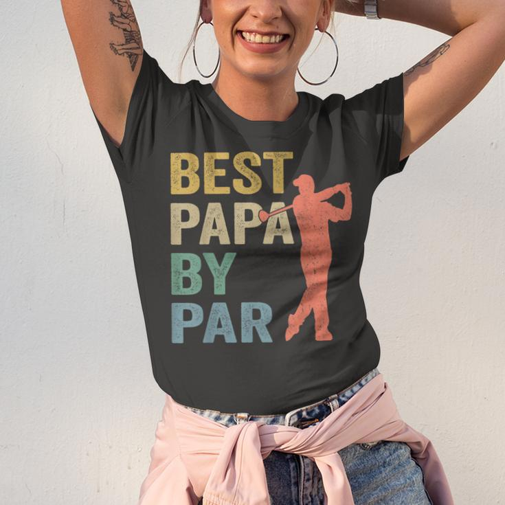 Best Papa By Par Fathers Day Golf Grandpa Jersey T-Shirt